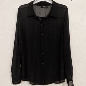 2/$10 - a.n.a. Sheer Button Down Top